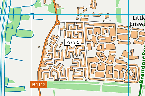 IP27 9RJ map - OS VectorMap District (Ordnance Survey)