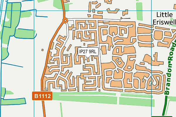 IP27 9RL map - OS VectorMap District (Ordnance Survey)