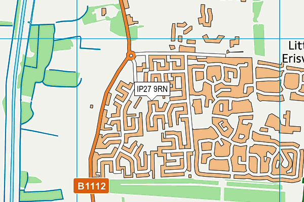 IP27 9RN map - OS VectorMap District (Ordnance Survey)