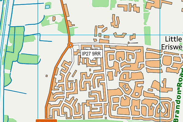 IP27 9RR map - OS VectorMap District (Ordnance Survey)