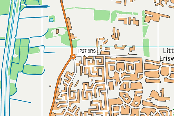 IP27 9RS map - OS VectorMap District (Ordnance Survey)