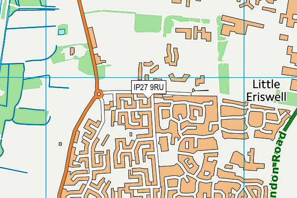 IP27 9RU map - OS VectorMap District (Ordnance Survey)
