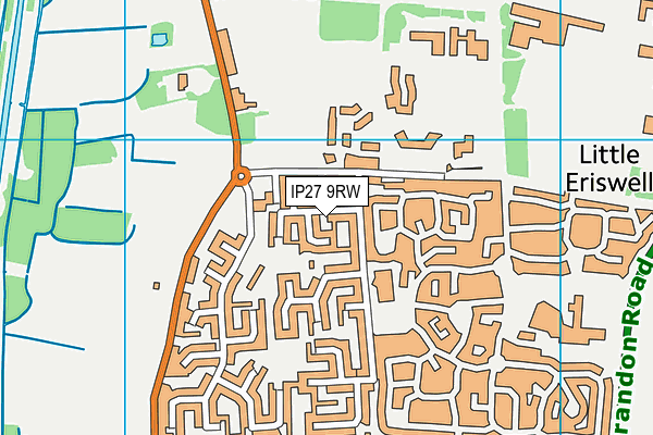 IP27 9RW map - OS VectorMap District (Ordnance Survey)