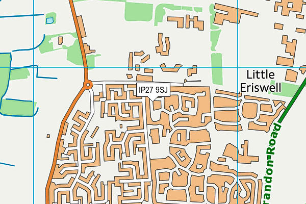 IP27 9SJ map - OS VectorMap District (Ordnance Survey)