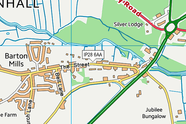 IP28 6AA map - OS VectorMap District (Ordnance Survey)