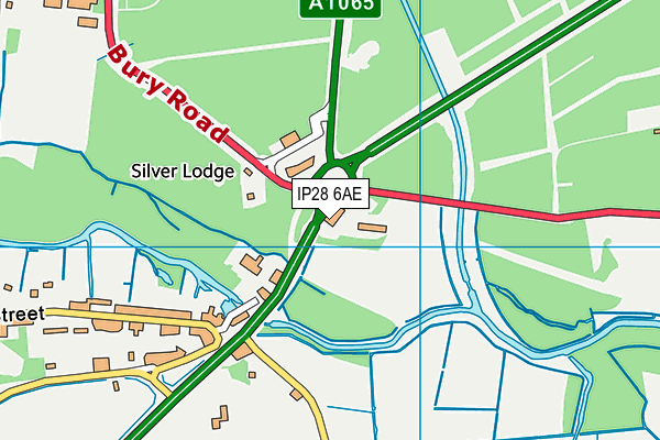 IP28 6AE map - OS VectorMap District (Ordnance Survey)