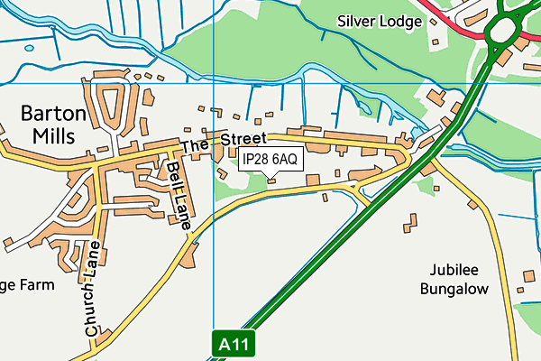 IP28 6AQ map - OS VectorMap District (Ordnance Survey)