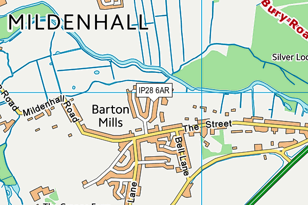 IP28 6AR map - OS VectorMap District (Ordnance Survey)