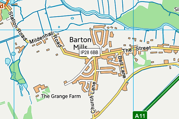 IP28 6BB map - OS VectorMap District (Ordnance Survey)