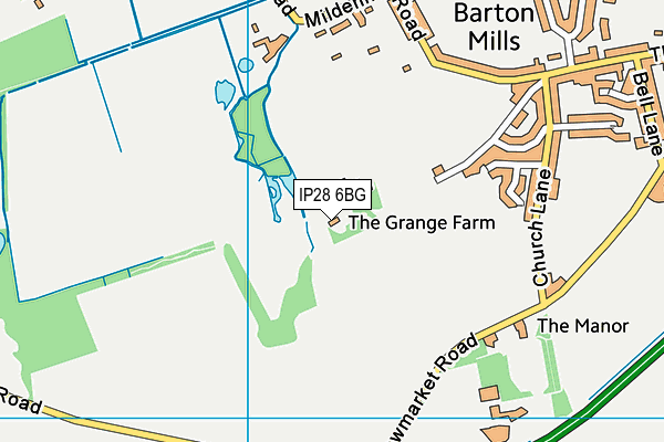 IP28 6BG map - OS VectorMap District (Ordnance Survey)