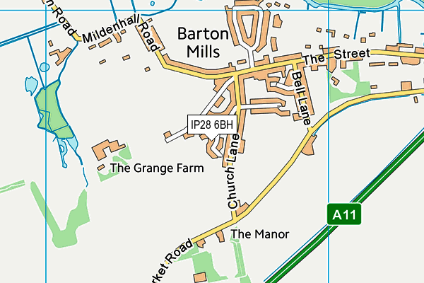 IP28 6BH map - OS VectorMap District (Ordnance Survey)