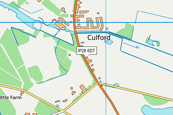 IP28 6DT map - OS VectorMap District (Ordnance Survey)