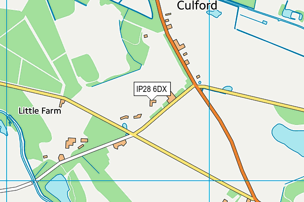 IP28 6DX map - OS VectorMap District (Ordnance Survey)