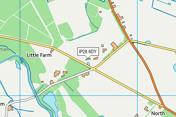 IP28 6DY map - OS VectorMap District (Ordnance Survey)