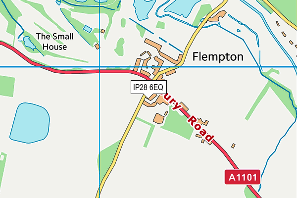 Flempton Golf Club map (IP28 6EQ) - OS VectorMap District (Ordnance Survey)
