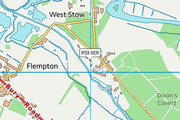 IP28 6ER map - OS VectorMap District (Ordnance Survey)