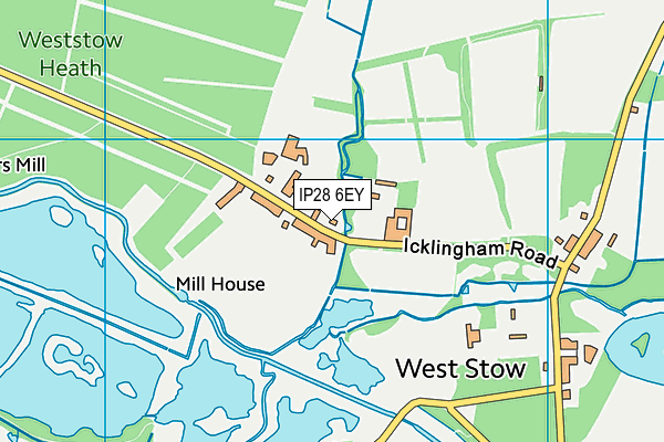 IP28 6EY map - OS VectorMap District (Ordnance Survey)