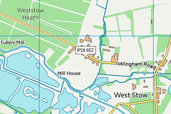 IP28 6EZ map - OS VectorMap District (Ordnance Survey)