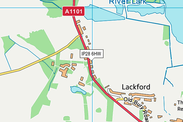 IP28 6HW map - OS VectorMap District (Ordnance Survey)