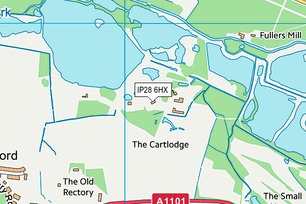 IP28 6HX map - OS VectorMap District (Ordnance Survey)