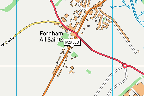 IP28 6LD map - OS VectorMap District (Ordnance Survey)