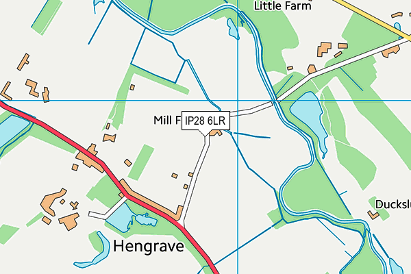 IP28 6LR map - OS VectorMap District (Ordnance Survey)