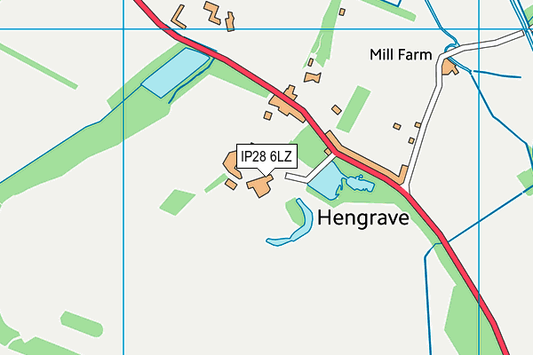 IP28 6LZ map - OS VectorMap District (Ordnance Survey)