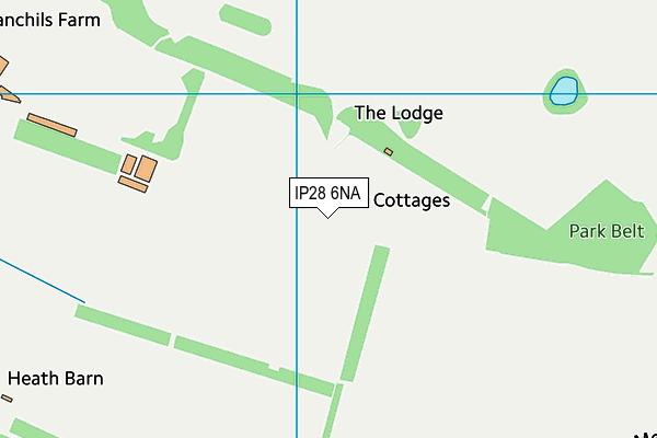 IP28 6NA map - OS VectorMap District (Ordnance Survey)