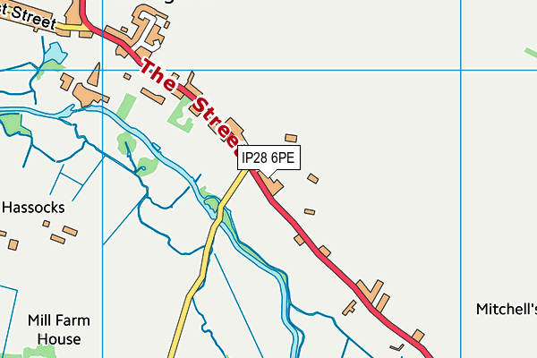 IP28 6PE map - OS VectorMap District (Ordnance Survey)