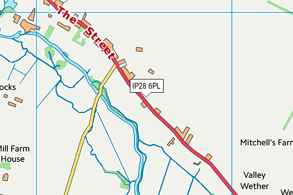 IP28 6PL map - OS VectorMap District (Ordnance Survey)