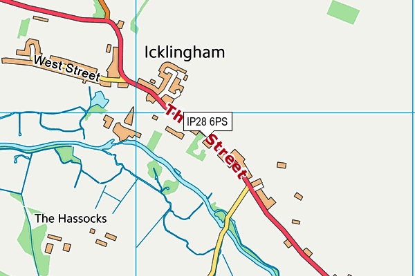 IP28 6PS map - OS VectorMap District (Ordnance Survey)