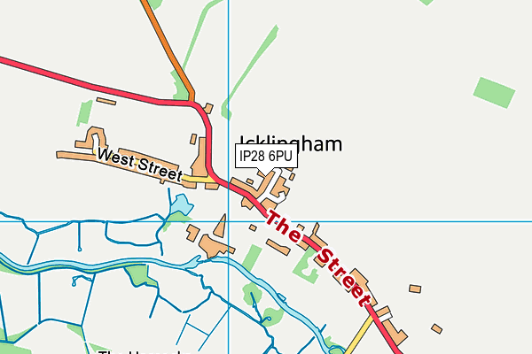 IP28 6PU map - OS VectorMap District (Ordnance Survey)