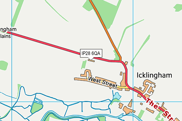 IP28 6QA map - OS VectorMap District (Ordnance Survey)