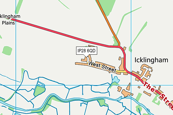 IP28 6QD map - OS VectorMap District (Ordnance Survey)