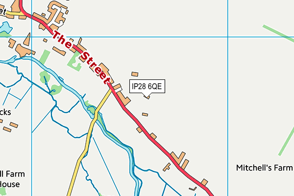 IP28 6QE map - OS VectorMap District (Ordnance Survey)