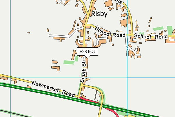 IP28 6QU map - OS VectorMap District (Ordnance Survey)