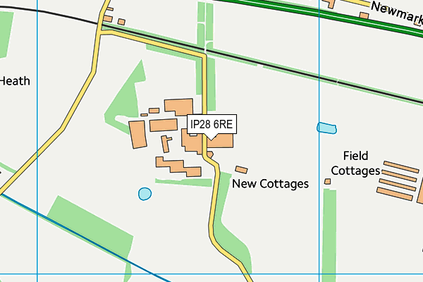 IP28 6RE map - OS VectorMap District (Ordnance Survey)