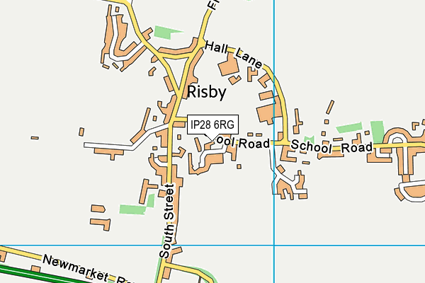 IP28 6RG map - OS VectorMap District (Ordnance Survey)