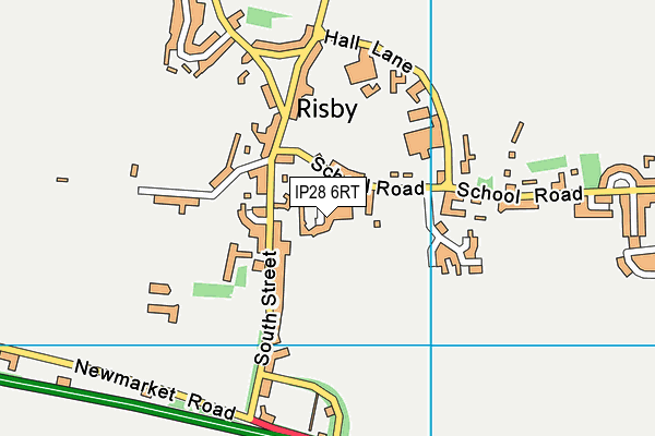 Risby Church of England Voluntary Controlled Primary School map (IP28 6RT) - OS VectorMap District (Ordnance Survey)
