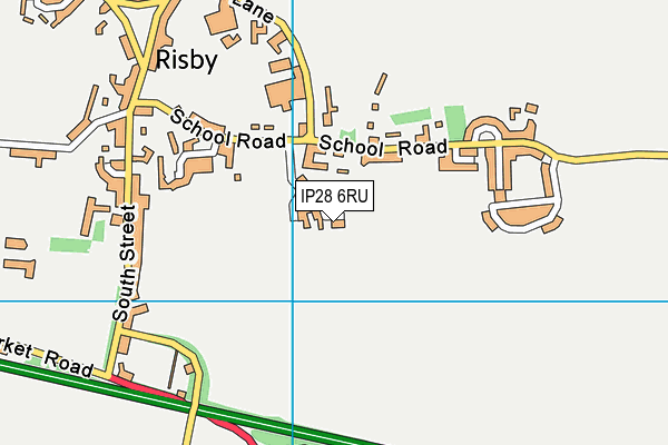 IP28 6RU map - OS VectorMap District (Ordnance Survey)