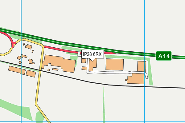 IP28 6RX map - OS VectorMap District (Ordnance Survey)