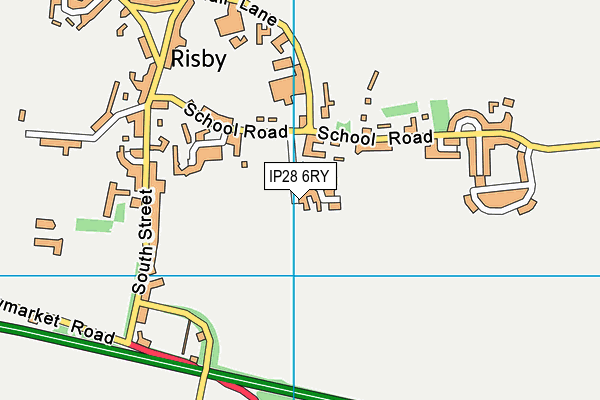 IP28 6RY map - OS VectorMap District (Ordnance Survey)