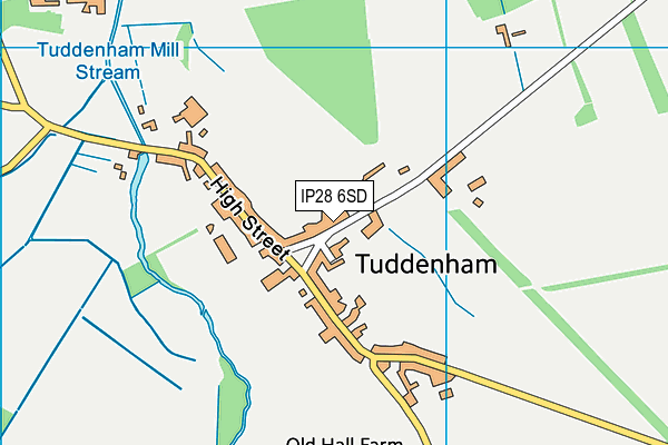 Tuddenham Playing Field map (IP28 6SD) - OS VectorMap District (Ordnance Survey)