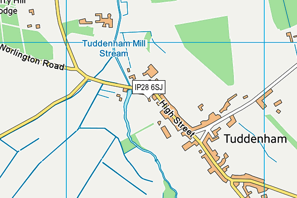 IP28 6SJ map - OS VectorMap District (Ordnance Survey)