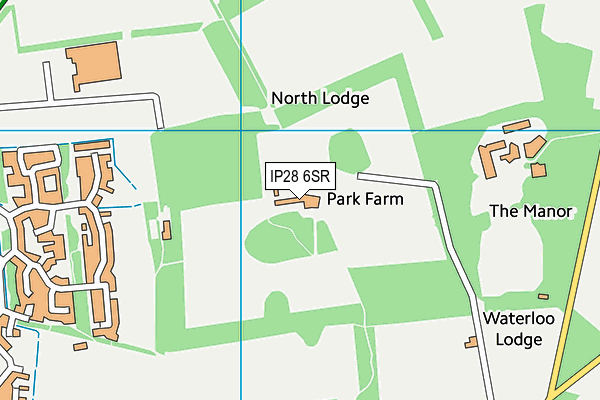 IP28 6SR map - OS VectorMap District (Ordnance Survey)