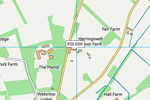 IP28 6SW map - OS VectorMap District (Ordnance Survey)
