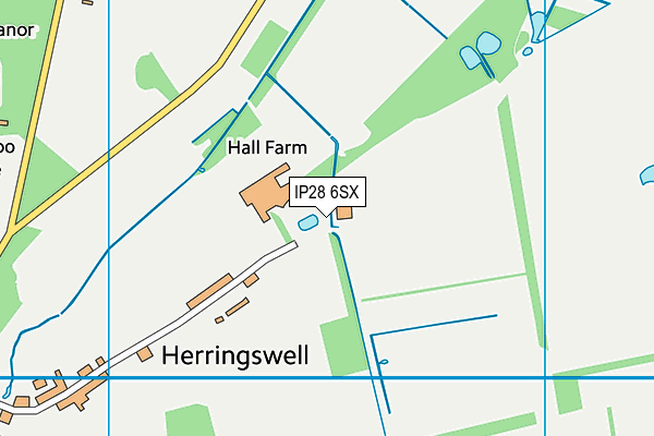 IP28 6SX map - OS VectorMap District (Ordnance Survey)