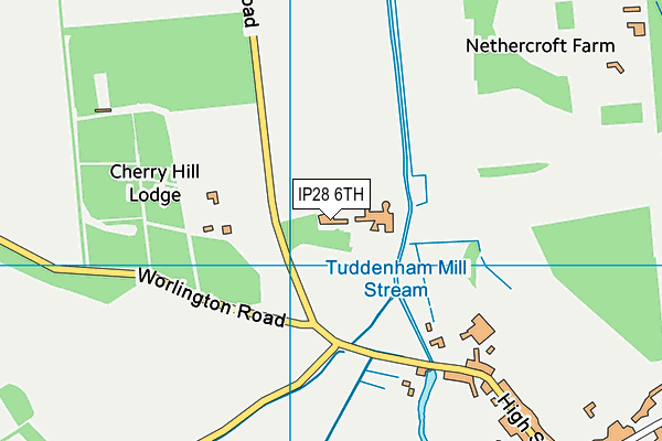 IP28 6TH map - OS VectorMap District (Ordnance Survey)