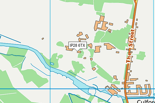 IP28 6TX map - OS VectorMap District (Ordnance Survey)