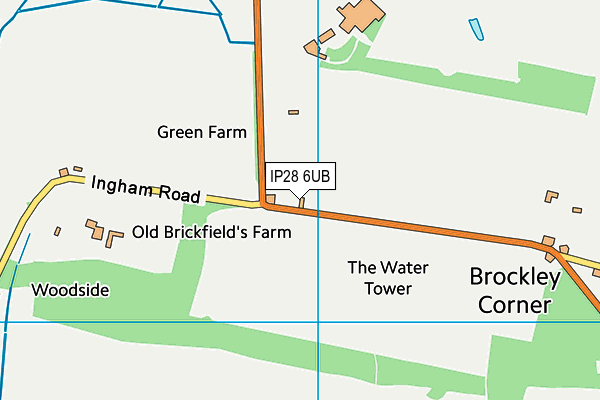 IP28 6UB map - OS VectorMap District (Ordnance Survey)